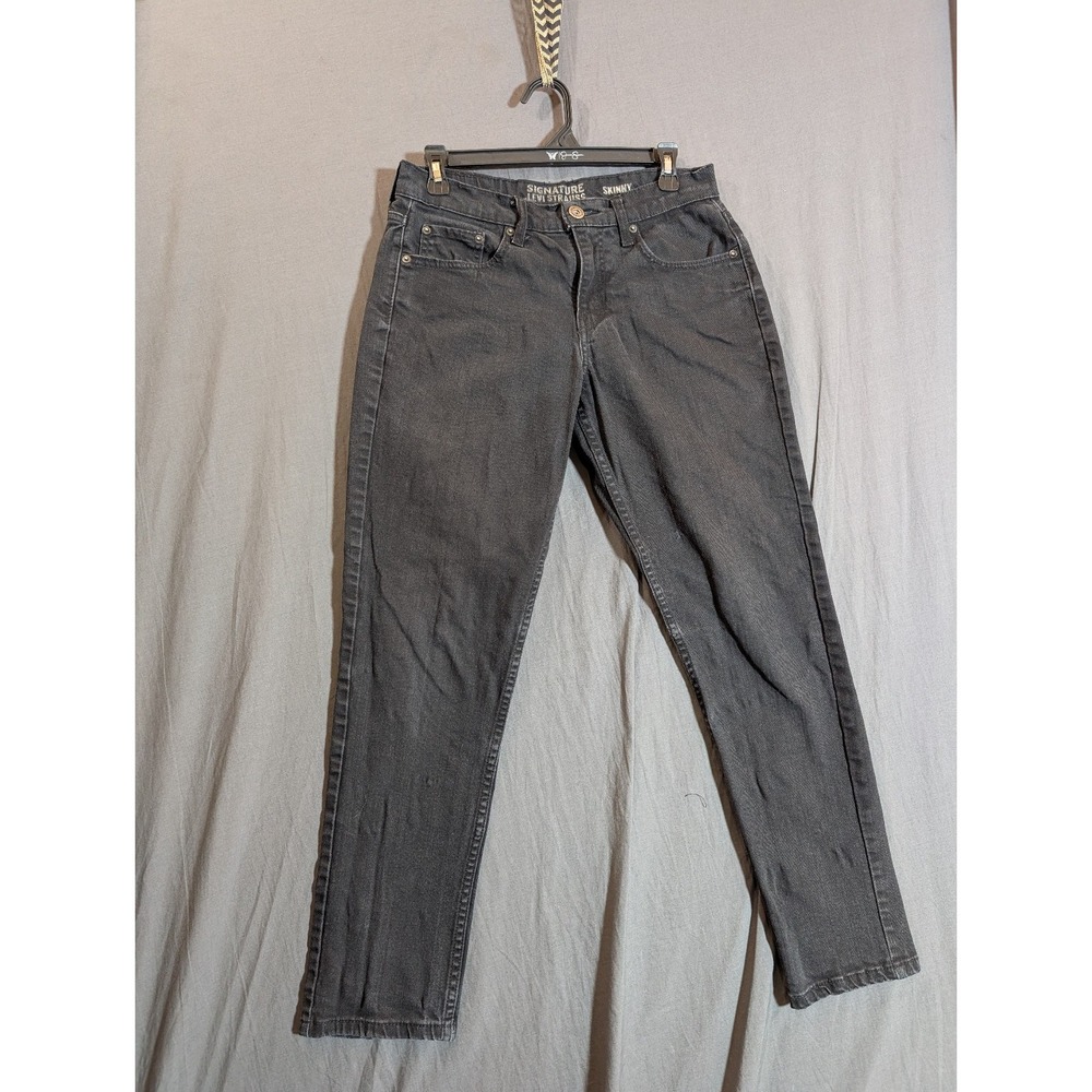 Levi Strauss Signature Jeans Men's12 Faded Black W29 L30‎ Skinny